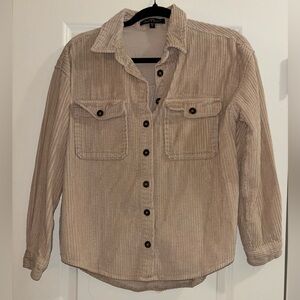 Velvet Heart Cream Corduroy Shirt